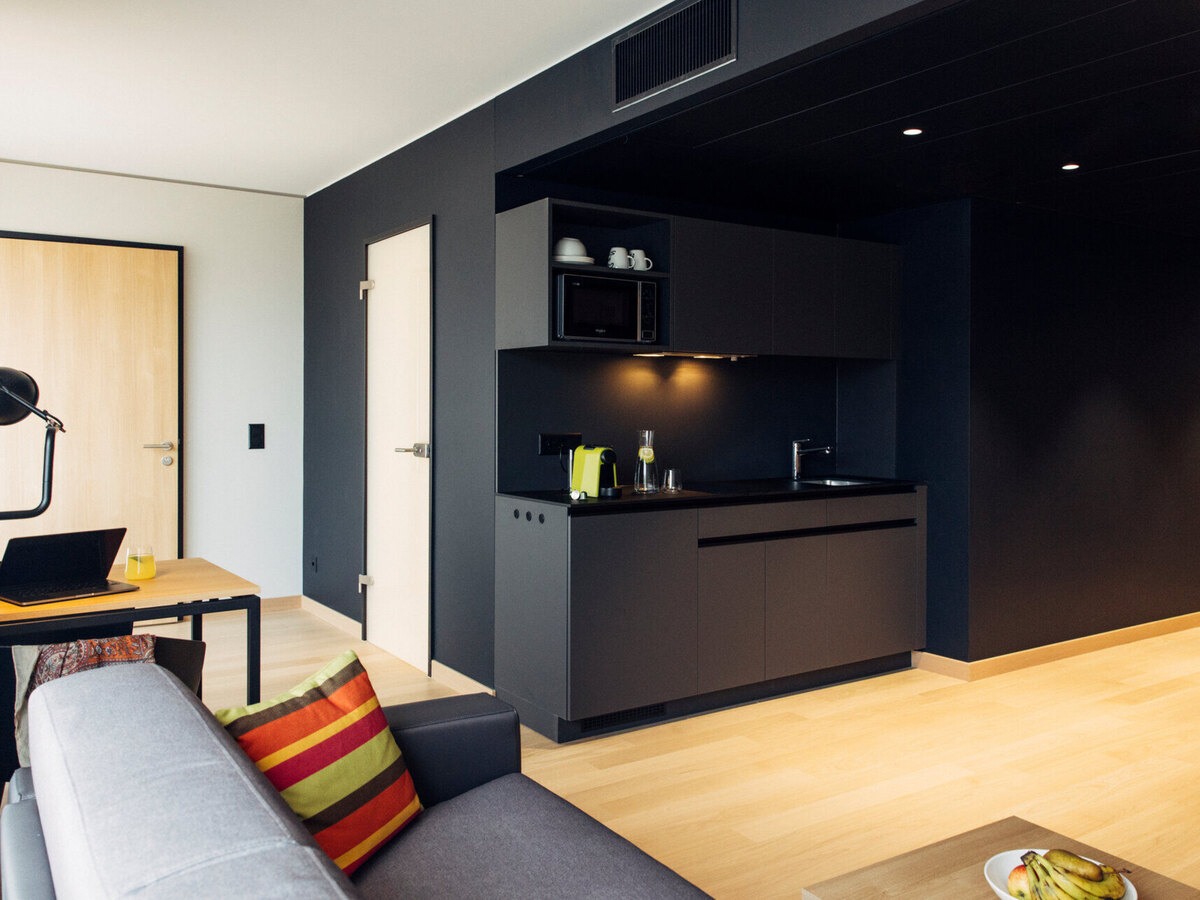 Apartment mit Wohnbereich — möbliertes Apartment auf Zeit in Bern, 36–50 m², Kurzzeitmiete über IMMOXX